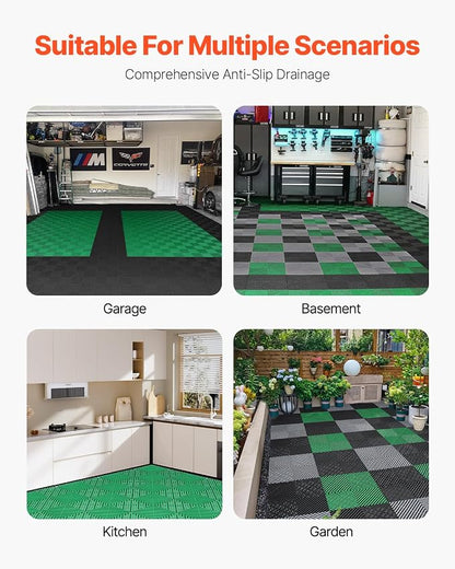 VEVOR Interlocking Drainage Mat, 12” x 12” Splicing Drainage Mats, Non-Slip - Image 7