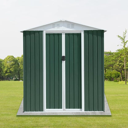 6x4 FT Outdoor Storage Shed, Metal Garden Shed - Image 2