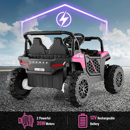 Costzon Kids UTV, 12V Battery Powered Electric Off-Road Car w/Remote Control - Image 5