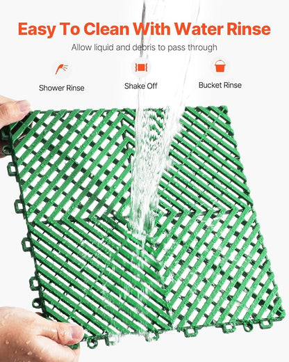 VEVOR Interlocking Drainage Mat, 12” x 12” Splicing Drainage Mats, Non-Slip - Image 5