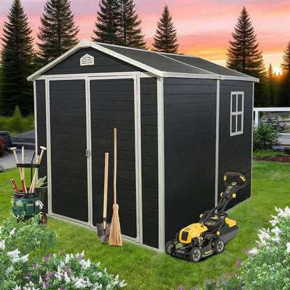 6x8 FT Outdoor Storage Resin Shed by Unknown
