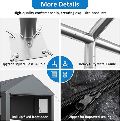 Polar Aurora Carport 20x20 FT, Heavy Duty Car Port Canopy, - Image 3