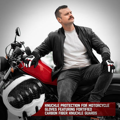 J.A.G. Leather Motorcycle Gloves - Image 5