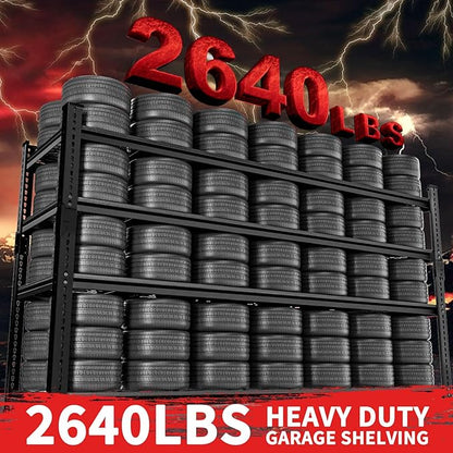 Storage Shelves 4PCS, Garage Shelving Heavy Duty 2640LBS Capacity, 4 Tier - Image 4