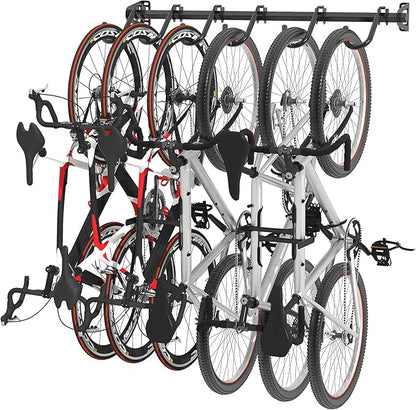FLEXIMOUNTS 6 Bike Storage Rack, Heavy Duty Wall Mount Hanger by FLEXIMOUNTS