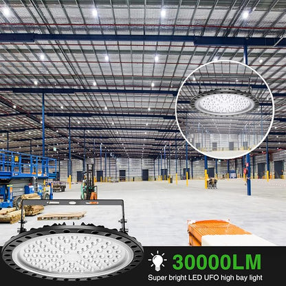 Viugreum 5 PACK 300W UFO LED High Bay Light, 30000LM 6500K Daylight White LED - Image 7