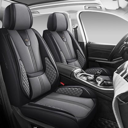 Car Seat Covers Front Only, Easy Install Luxury Leather Automotive Seat Covers by L.D.J+DESIGN+TIDE+PLAY