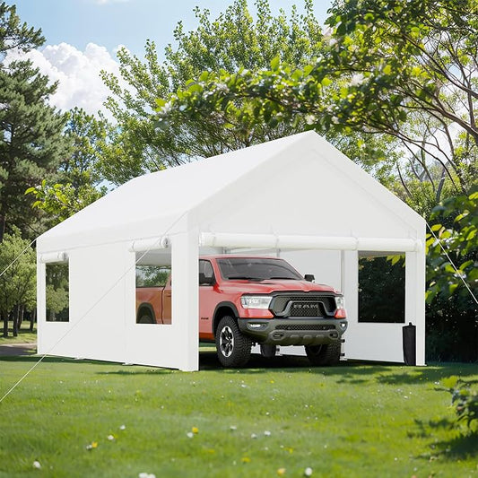 JY QAQA Carport, 10x20 FT Heavy Duty Carport by JYQAQA