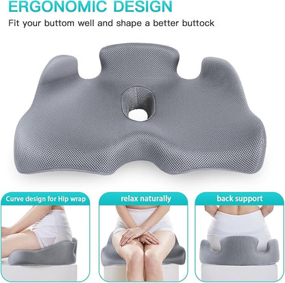 Benazcap Memory Seat Cushion for Office Chair Sciatica & Back Pain Relief - Image 6