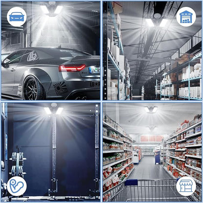 LED Garage Lights Bulb 4 Pack -80W, 8000LM 6500K Led Shop Light - Image 7
