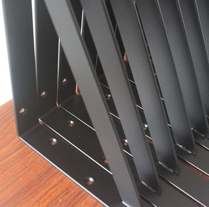 6 Pack L10 x H 8" Black Heavy Duty Shelf Brackets - Image 6
