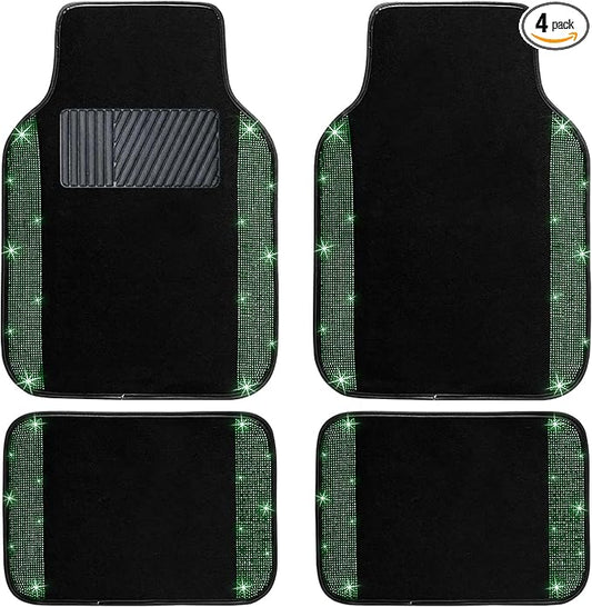 NBTEPEM Bling Car Floor Mats Full Set, Universal Fit Most Cars by NBTEPEM