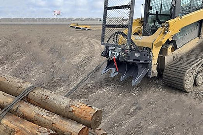 7.5T Skid Steer Winch, 93 FT Steel Cable Forestry Logging Winch, 15000 LB - Image 2