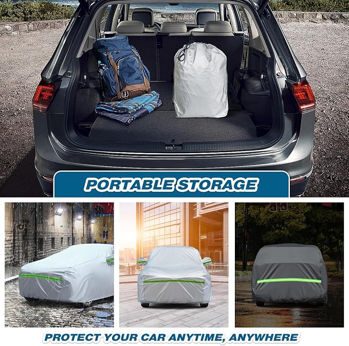 TUCAREST 6-Layers Full Car Cover Waterproof All Weather Truck Covers, - Image 7