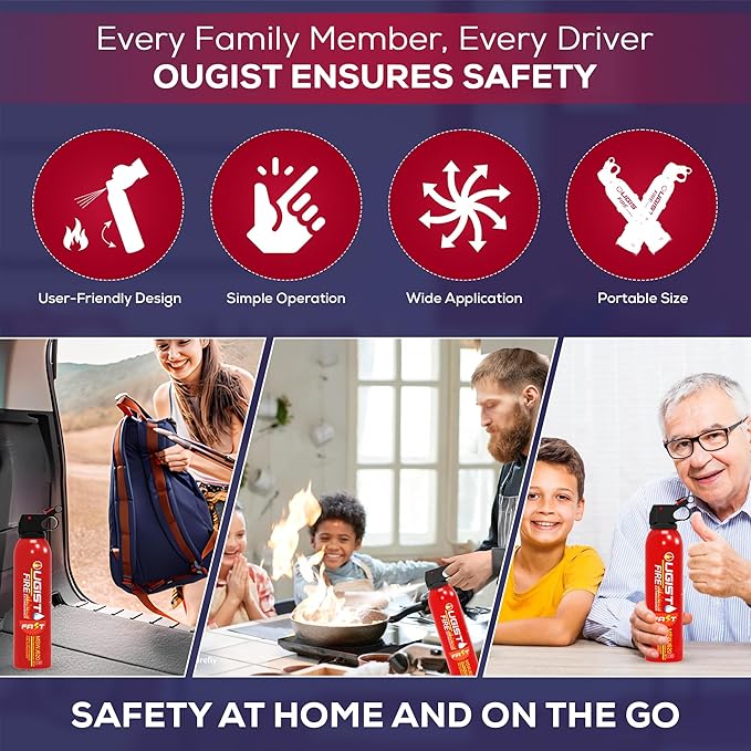 Fire Extinguisher for Vehicle & Home 620ml 4 Count, Car Fire Extinquishers - Image 7