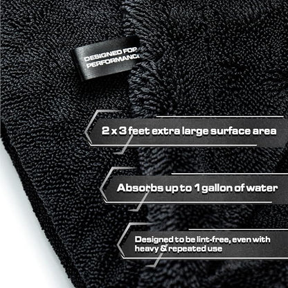 Blackline Car Drying Towel - 2ft x 3ft XL - Image 5