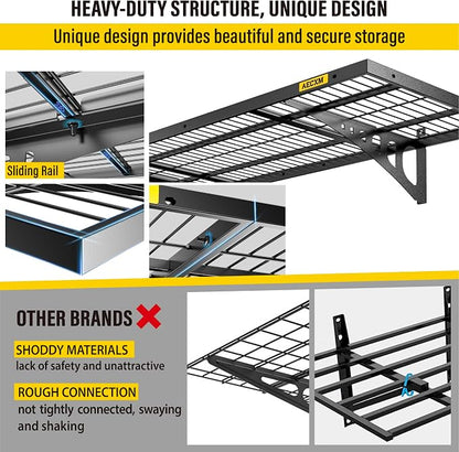 1.64x4ft 4Pack Wire Shelving Unit Heavy Duty Garage Storage Shelves Wall - Image 4
