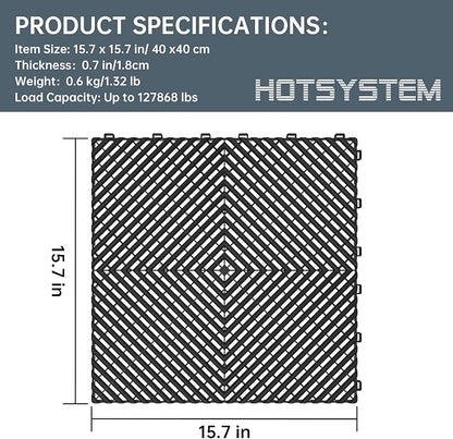 Durable Polypropylene Interlocking Modular Garage Floor Tiles, Versatile - Image 2
