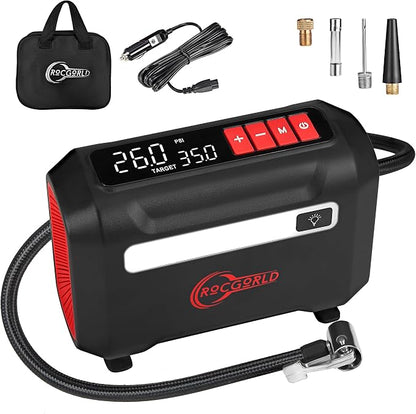 R8 Tire Inflator Portable Air Compressor, DC 12V Air Compressor Portable by ROCGORLD