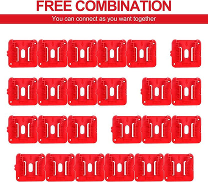 12 Pack Battery Holder for Milwaukee M18 18V Battery Mounts Dock Holder Fit for - Image 5