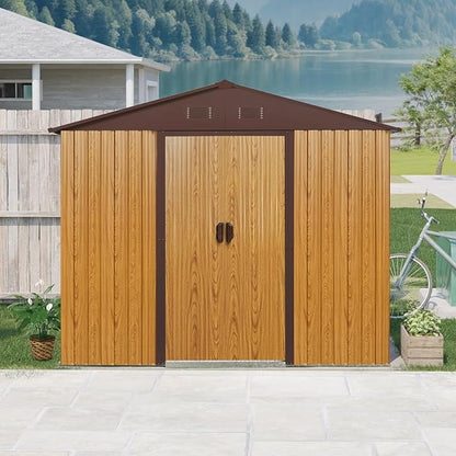 4x8 FT Outdoor Storage Shed, Metal Garden Shed - Image 2