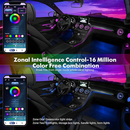 New Version Dreamcolor Acrylic Car Interior Lights 18 in 1 RGB Car Ambient - Image 2