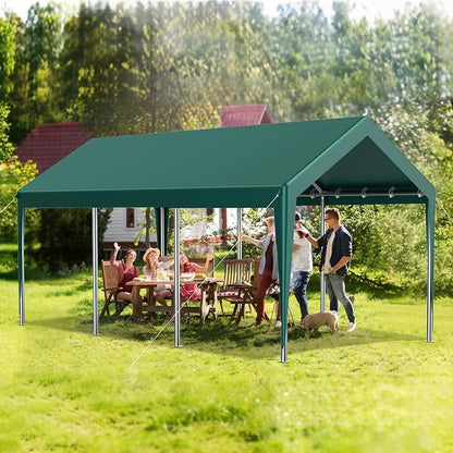 12x20FT Heavy Duty Carport Potable Car Canopy Garage Party Tent Boat Shelter - Image 7