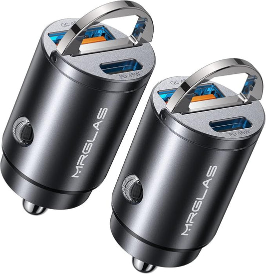 MRGLAS 2-Pack 90W USB C Car Charger, Car Charger Fast Charging Adapter PD+QC3.0 by MRGLAS