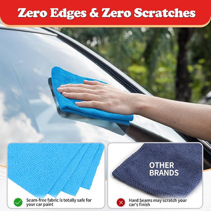 FIXSMITH Shop Towels, Microfiber Cleaning Cloth Bulk, 200 Pack Microfiber Towels - Image 4