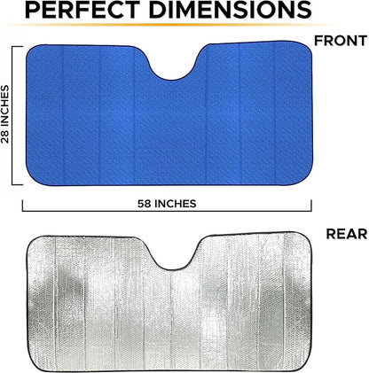 EcoNour Accordion Car Windshield Sun Shade | Reflective Car Window Shades - Image 3
