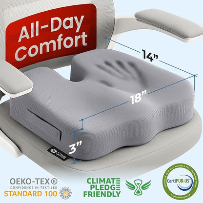 5 STARS UNITED Seat Cushion for Tailbone Pain Relief – Memory Foam Lifting - Image 5