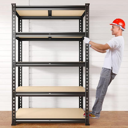 REIBII 2020LBS Garage Shelving Heavy Duty 5 Tier Storage Shelves Adjustable - Image 9