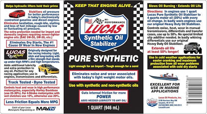 Lucas Oil 10130 Pure Synthetic Oil Stabilizer - Image 4