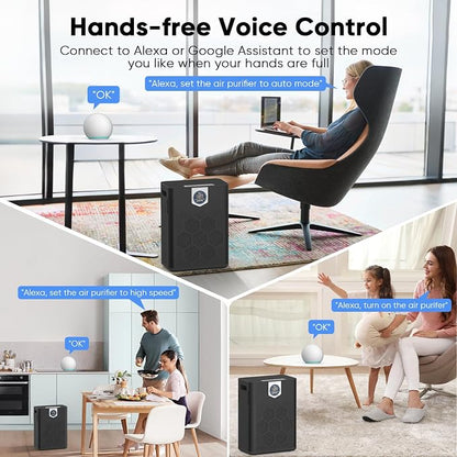 Smart Air Purifiers for Home Large Room, H14 Air Purifier - Image 3