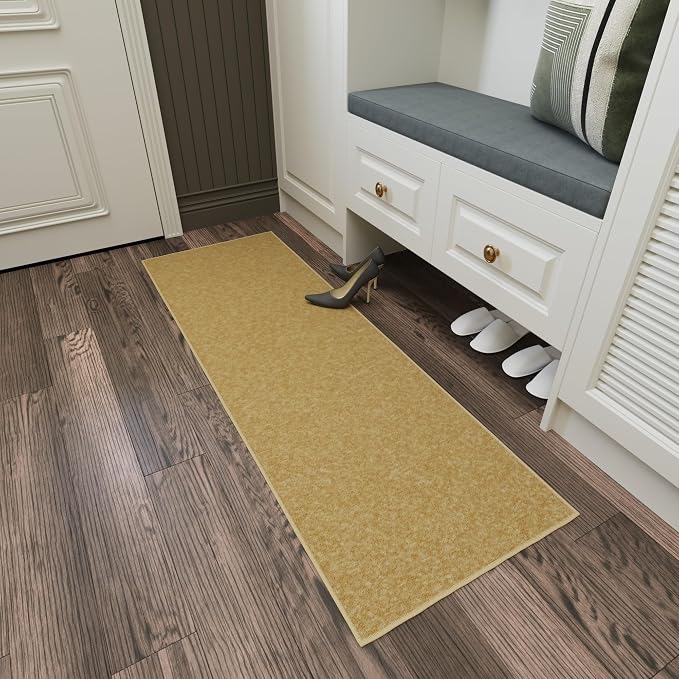 Ottomanson Hallway Runner Rug 2'2" x 6' Non Slip Solid Area Rugs Easy to Clean - Image 10