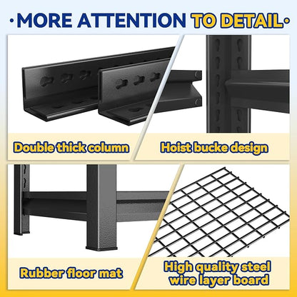 Garage Shelving, Heavy Duty 5-Tier Wire Shelving Unit, 2500 lbs Load Capacity - Image 3