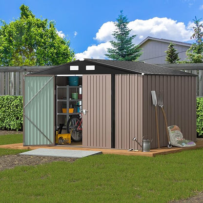 UDPATIO Outdoor Storage Shed 10x10 FT, Outside Sheds & Outdoor Storage Metal - Image 9