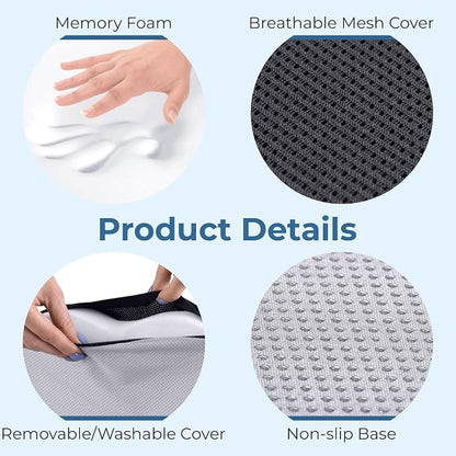 5 STARS UNITED Seat Cushion for Tailbone Pain Relief – Large Memory Foam - Image 7