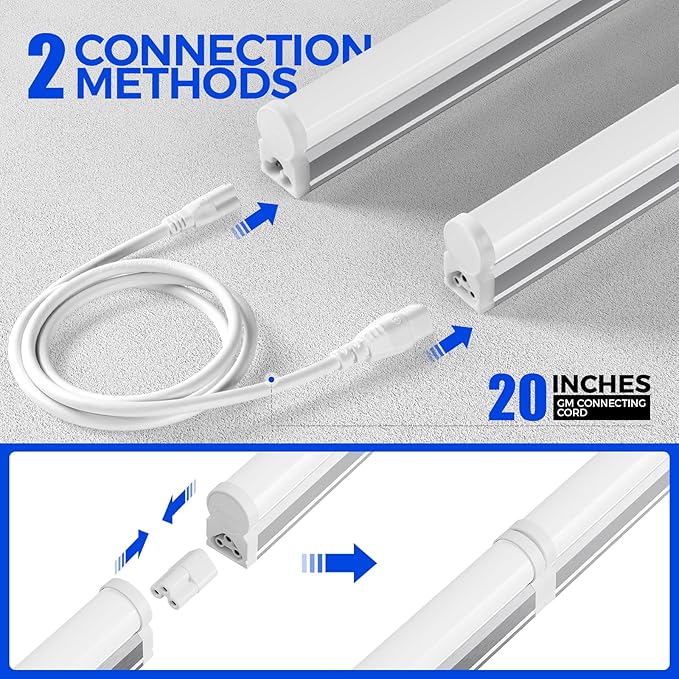 Barrina T5 4FT LED Shop Light, 5000K Daylight White, 20W Utility Light Fixture - Image 4