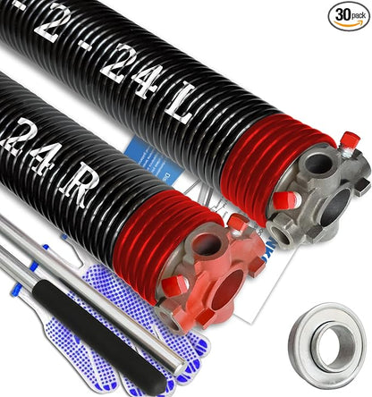 Garage Door Torsion Spring Set, Pair of 2" Electrophoresis Coated Garage Door by YINKCO