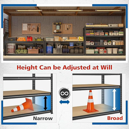59.8" W Metal Shelving 59.8" H Storage Shelves 2200LBS Garage Shelving - Image 5