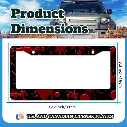 Red Blood Drop License Plate Frame Blood Spatter License Plate Holder - Image 3