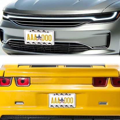 License Plate Frames for Women Black and White License Plate Protector for Men - Image 8