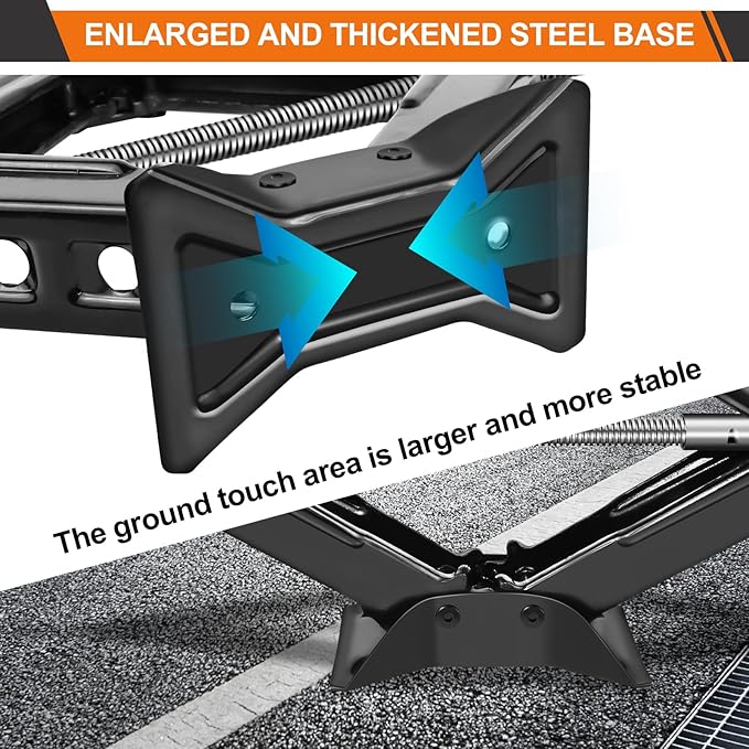 Car Jack Kit - Scissor Car Jack Max 2 Ton Capacity Portable Emergency Tire - Image 6