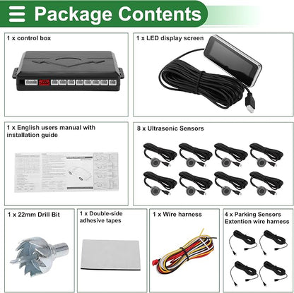 Motoforti Car Auto Vehicle Reverse Backup Radar System Reverse Parking Sensors - Image 8