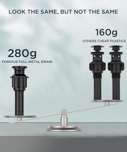 FORIOUS 4 Inch Centerset Bathroom Faucet Black 2 Hole, Two Handle Matte Black 4 - Image 7