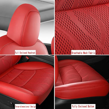 Tesla Model Y Seat Cover Full Set, Faux Leather Tesla Car Seat Cover, Perfect - Image 7