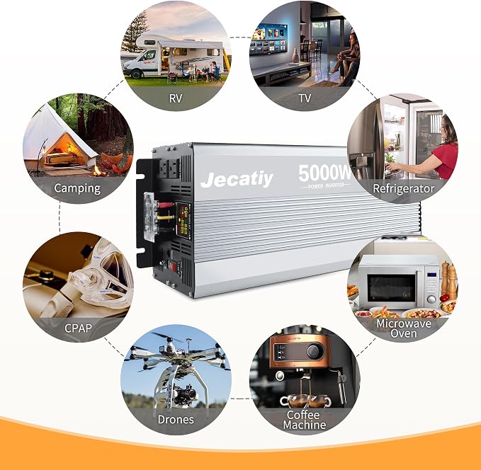 5000 Watt Pure Sine Wave Power Inverter DC 24V to 110V/120V AC Converter - Image 7