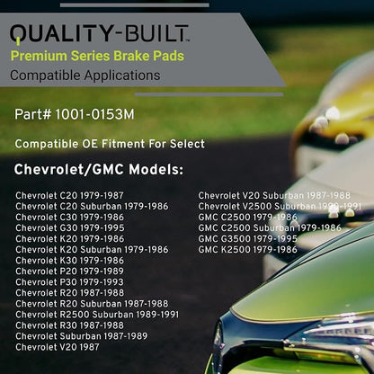 Premium Semi-Metallic Front Brake Pads Compatible - Image 3