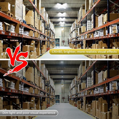LED Garage Lights 2 Pack, 4 Foot Adjustable Ceiling Light, 6500k 8000LM - Image 6